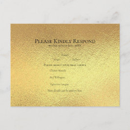 Postal Festiva Boda gótico dorado elegante Swirl