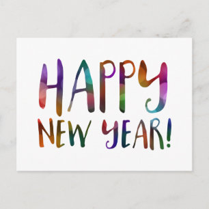 Postal Festiva bokeh de la Feliz Año Nuevo