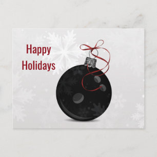 Postal Festiva bola de boliche Saludo navideño