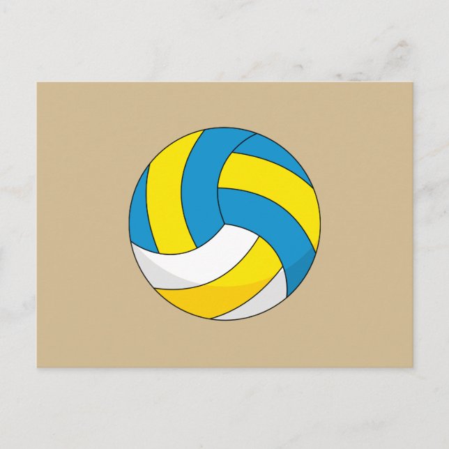 Postal Festiva Bola de voleibol personalizado (Anverso)