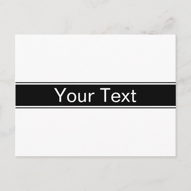 Postal Festiva Bold Black & White Stripe Editable Text (Anverso)