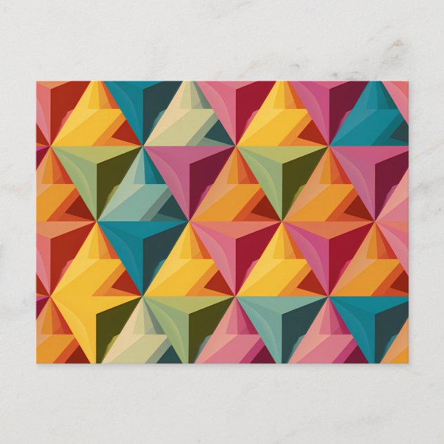 Postal Festiva Bold Geometric Triangle Pattern  (Anverso)
