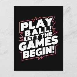 Postal Festiva Bold Play Ball Sports Quote Art