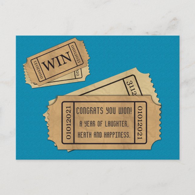 Postal Festiva boleto ganador para 2021 (Anverso)