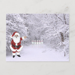Postal Festiva boliche de nieve para navidades