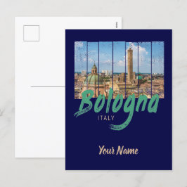 Postal Festiva Bologna Emilia-Romagna Italia recuerdo de época