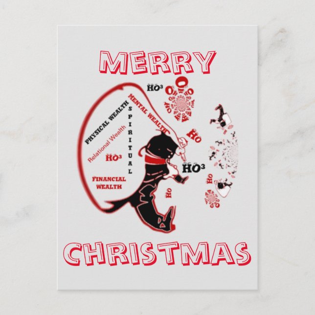 Postal Festiva Bolsa de Santa rico: Hoho de Mental, Espiritual, (Anverso)