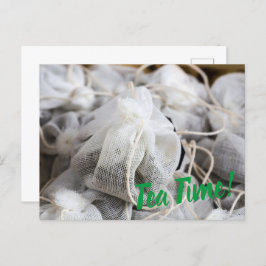 Postal Festiva Bolsa de té para los amantes del té
