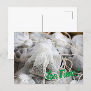 Postal Festiva Bolsa de té para los amantes del té