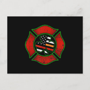 Postal Festiva Bombero Día de los Patrocinadores Bandera irlandes