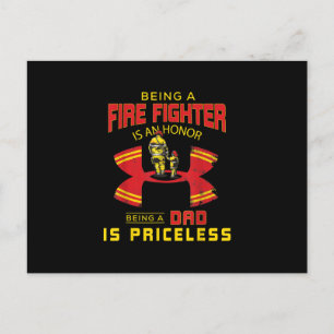 Postal Festiva Bombero - Siendo un papá bombero