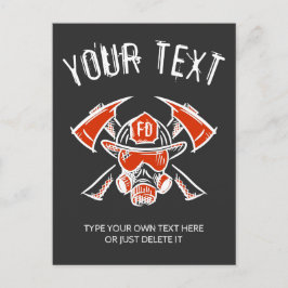 Postal Festiva Bomberos. Bomberos. Plantilla.