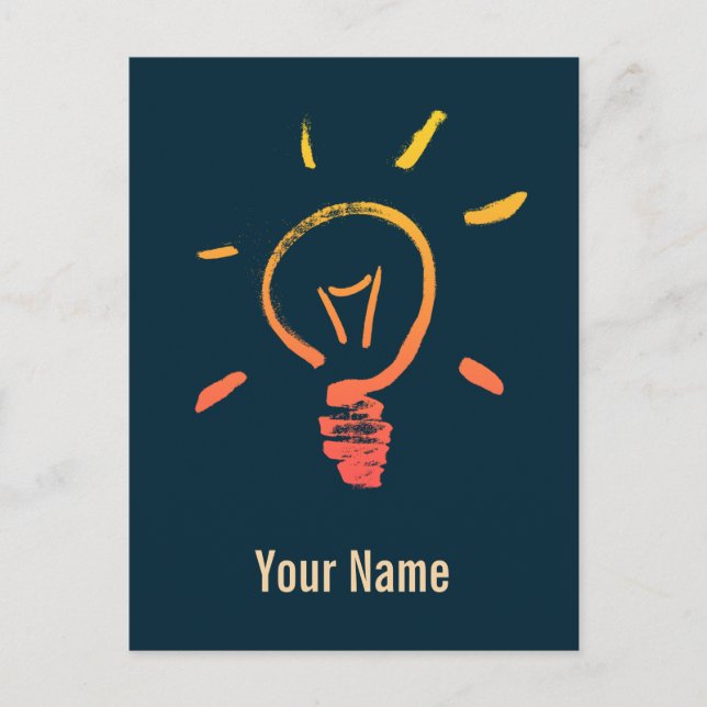 Postal Festiva Bombilla de luz retro bombilla eléctrica inteligen (Anverso)