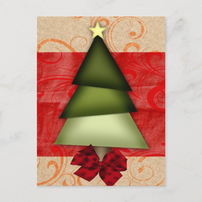 Postal Festiva bonito elegante saludo de vacaciones PostCards (Anverso)