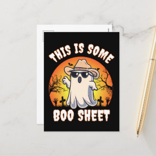 Postal Festiva BOO SHEET Halloween Ghost