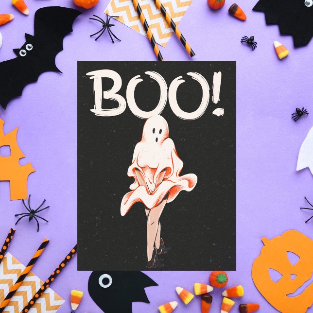 Postal Festiva ¡Boo! Vintage Ghost Costume Halloween (Subido por el creador)