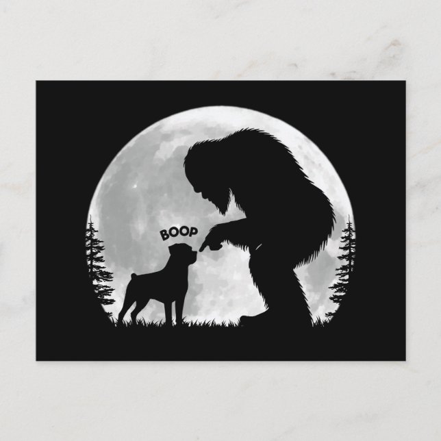 Postal Festiva Boop de Rottweiler Bigfoot (Anverso)