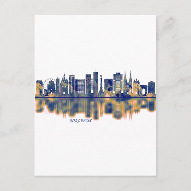 Postal Festiva Bordeaux Skyline (Anverso)