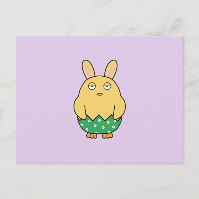 Postal Festiva Bored Bunny Chick 02 (Anverso)