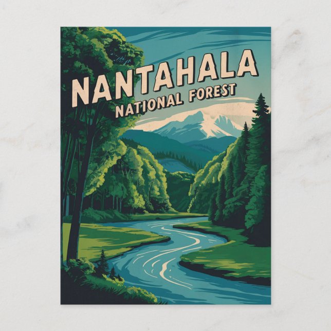 Postal Festiva Bosque nacional de Nantahala (Anverso)