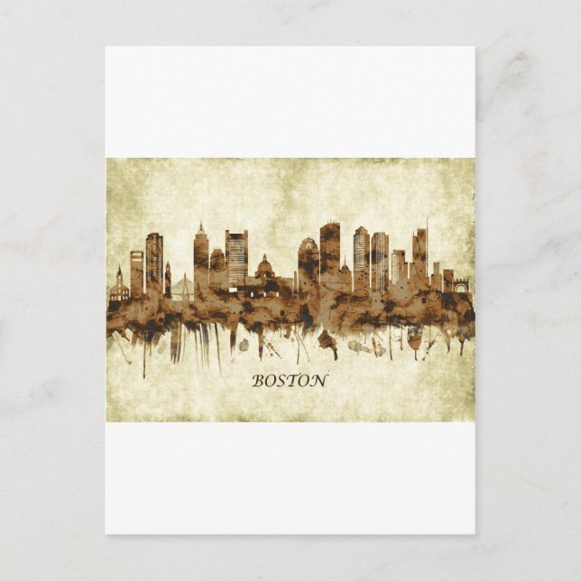 Postal Festiva Boston Massachusetts Cityscape (Anverso)