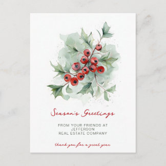 Postal Festiva Botanical Christmas Holidays Company Business 
