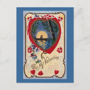 Postal Festiva Bote por Moonlight Vintage Valentine