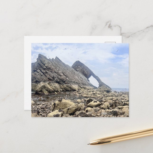 Postal Festiva Bow Fiddle Rock Aberdeenshire (Anverso/Reverso In Situ)