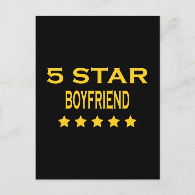 Postal Festiva Boyfriend Birthdays Valentines 5 Star Boyfriend (Anverso)