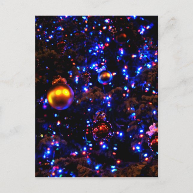 Postal Festiva Brillo azul de vacaciones (Anverso)