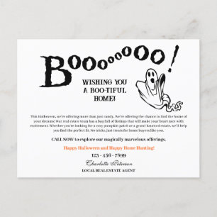 Postal Festiva Bromas de bienes raíces de Halloween divertidas
