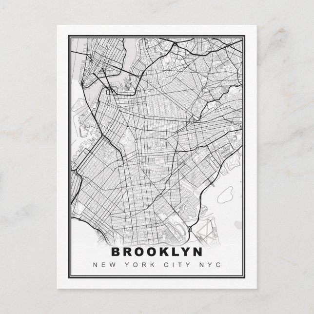 Postal Festiva Brooklyn Map (Anverso)