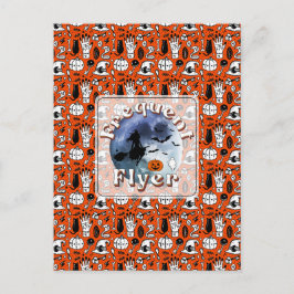 Postal Festiva Broomstick de travesía frecuente de Halloween para