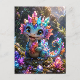 Postal Festiva Brote de Cristal – Arte de Fantasía de Dragón de C