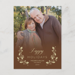 Postal Festiva Brown Whimsical Script Quote Photo