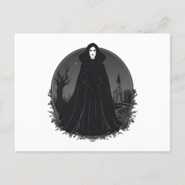 Postal Festiva Bruja gótica salem a medianoche