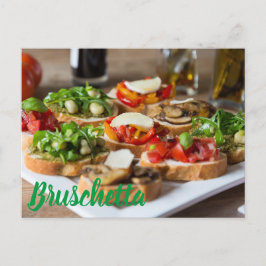 Postal Festiva Bruschetta Antipasti con frijol y arugula,
