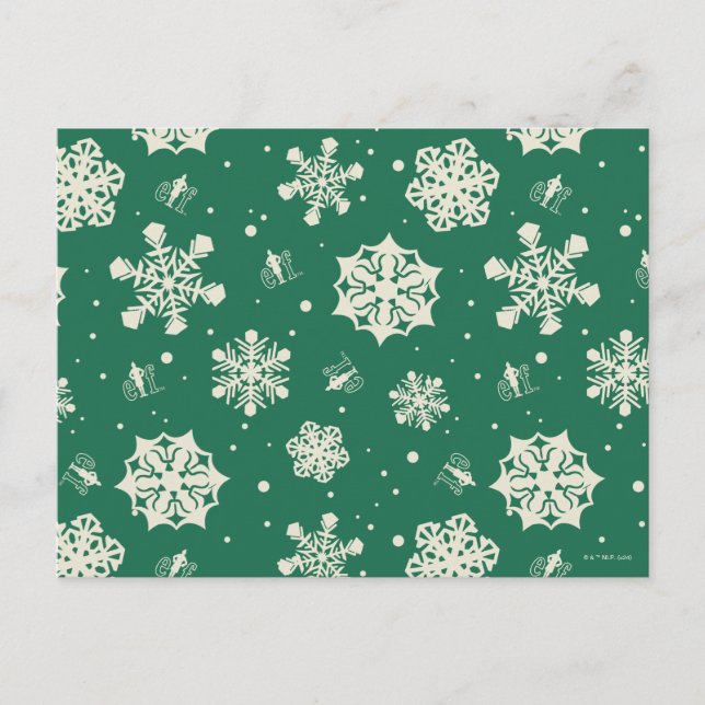 Postal Festiva Buddy the Elf Snowflake Pattern (Anverso)