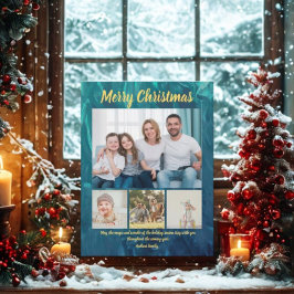 Postal Festiva Budget Elegant Gold Coral Christmas 4 Photo 