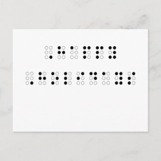 Postal Festiva Buenas fiestas en Braille