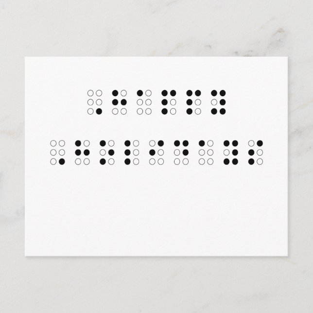 Postal Festiva Buenas fiestas en Braille (Anverso)