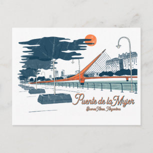 Postal Festiva Buenos Aires, Argentina, América del Sur, viaje