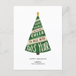 Postal Festiva Buenos consejos y vituperación e infortunio con es