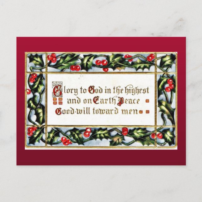 Postal Festiva Buenos Navidades viejos (Anverso)