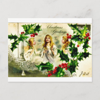 Postal Festiva Buenos Navidades viejos