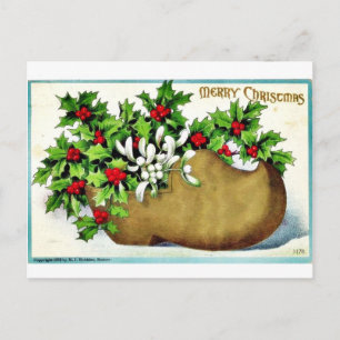 Postal Festiva Buenos Navidades viejos