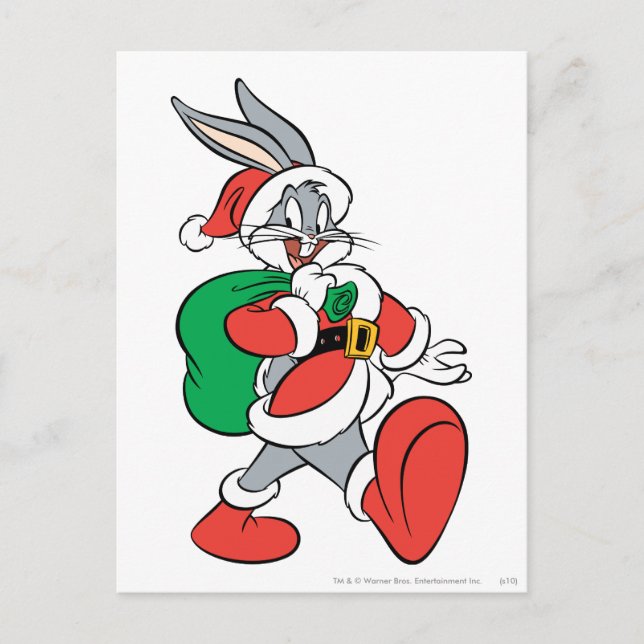 Postal Festiva BUJOS BUNNY™ Santa (Anverso)
