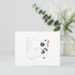 Postal Festiva Bulldog Adorable   Regalo para Amante de Perros