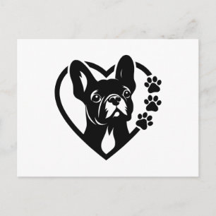 Postal Festiva Bulldog Francés