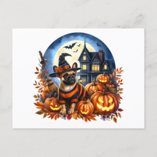 Postal Festiva Bulldoges de Halloween